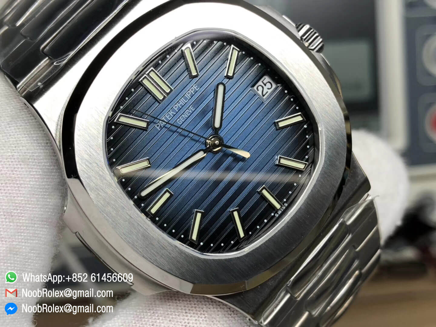 Nautilus Jumbo 5711 Stainless Steel Case & Bracelet Blue Dial on A324 Clone 2018 MKS Best Edition V5