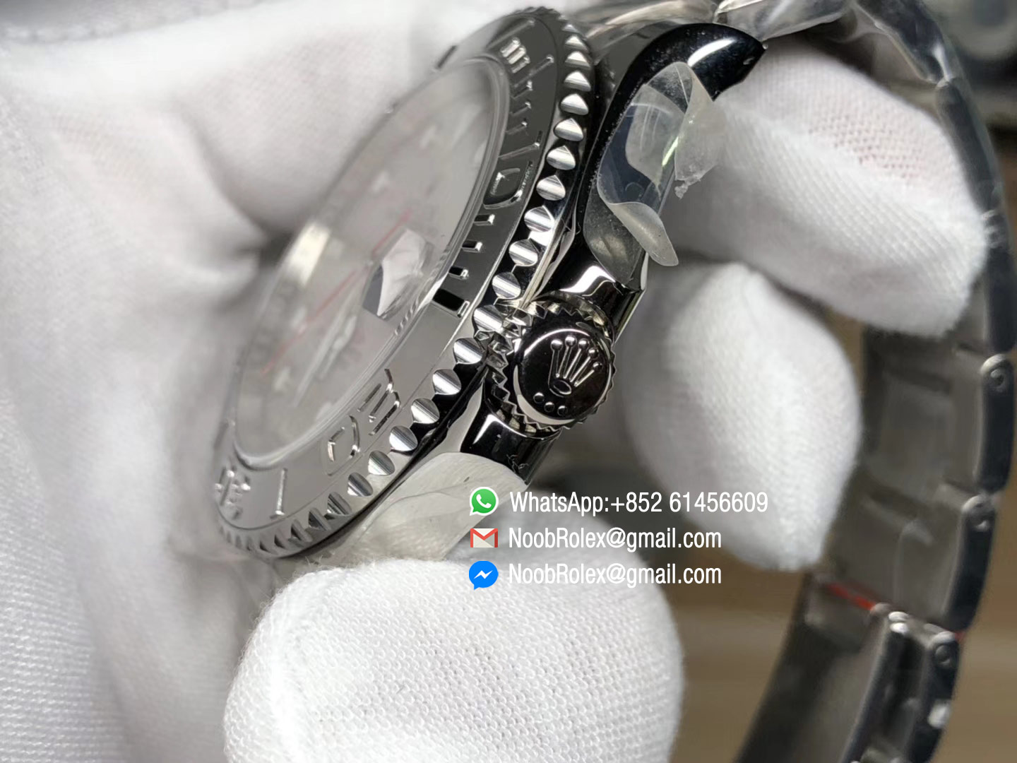 Oyster Perpetual Date Yacht-Master 116622 JF Best Edition Silver Dial Red Second Hand on Steel Bracelet SH3135 Movement