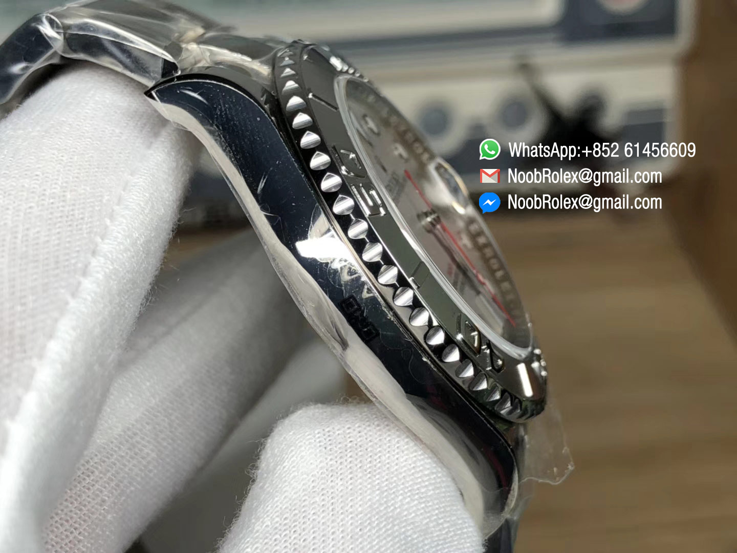 Oyster Perpetual Date Yacht-Master 116622 JF Best Edition Silver Dial Red Second Hand on Steel Bracelet SH3135 Movement