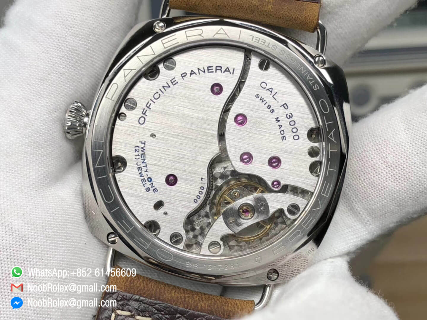 Radiomir PAM00424 PAM00424 California Dial on Brown Asso Strap P.3000 Super Clone Movement ZF 1:1 Super Clone Quality