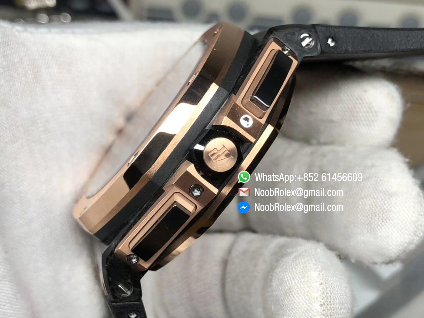 Royal Oak Offshore 44mm 26406FR.OO.A002CA.01 Forged Carbon QEII CUP 2016 Black Dial on Black Rubber Strap A3126 Noob 1:1 Best Edition V2