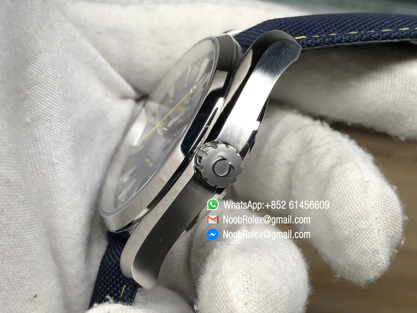 Seamaster Master Co-Axial Chronometer 15' 007 GAUSS James Bond Limited Edition Blue Dial A8500 Movement Blue Nylon strap V6F