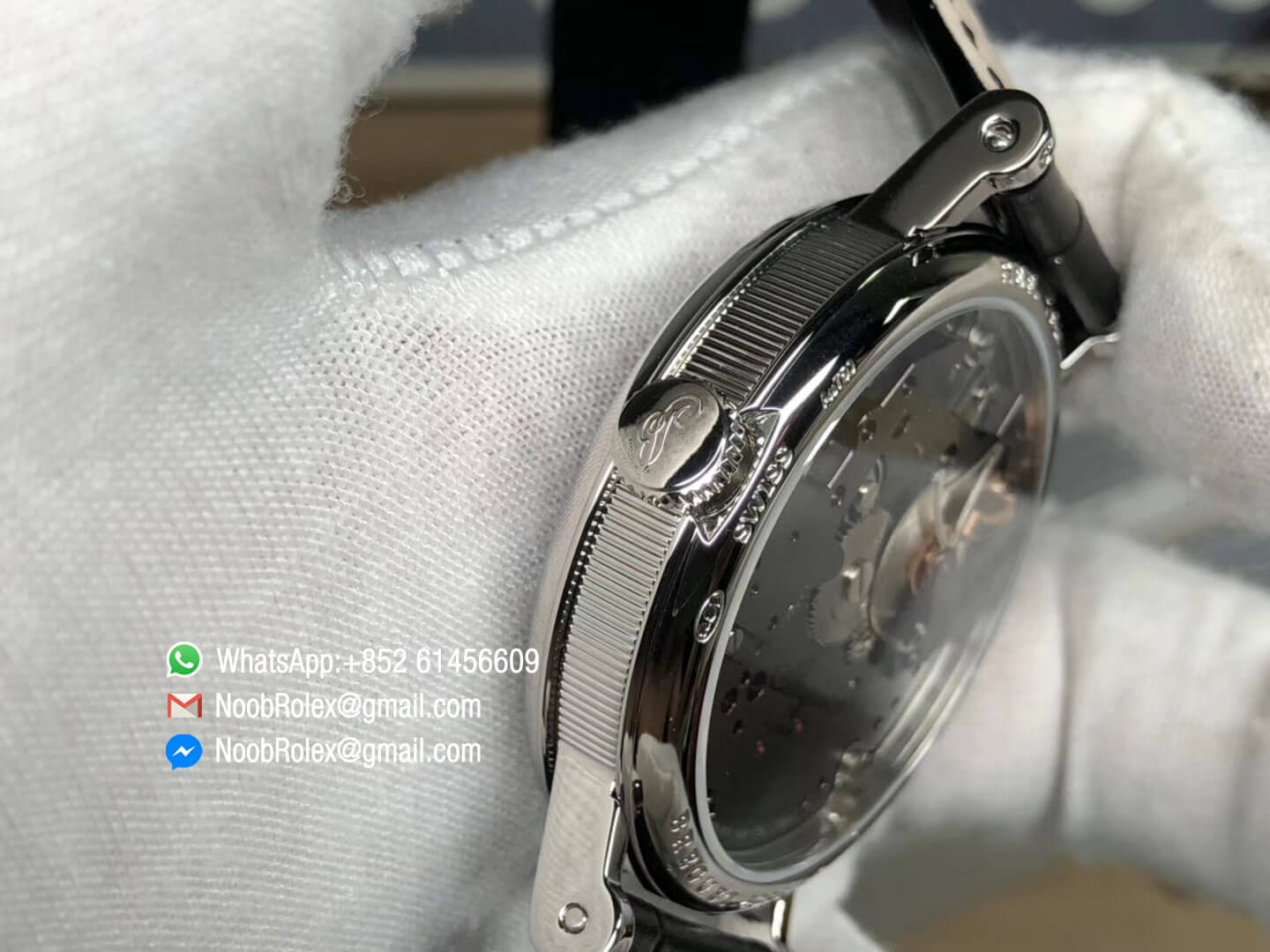 Tradition 7057BB/G9/9W6 Black Skeleton Dial On Black Leather Strap A507 Movement Real Power Reserve SF Super Clone Quality 1:1 Best Edition