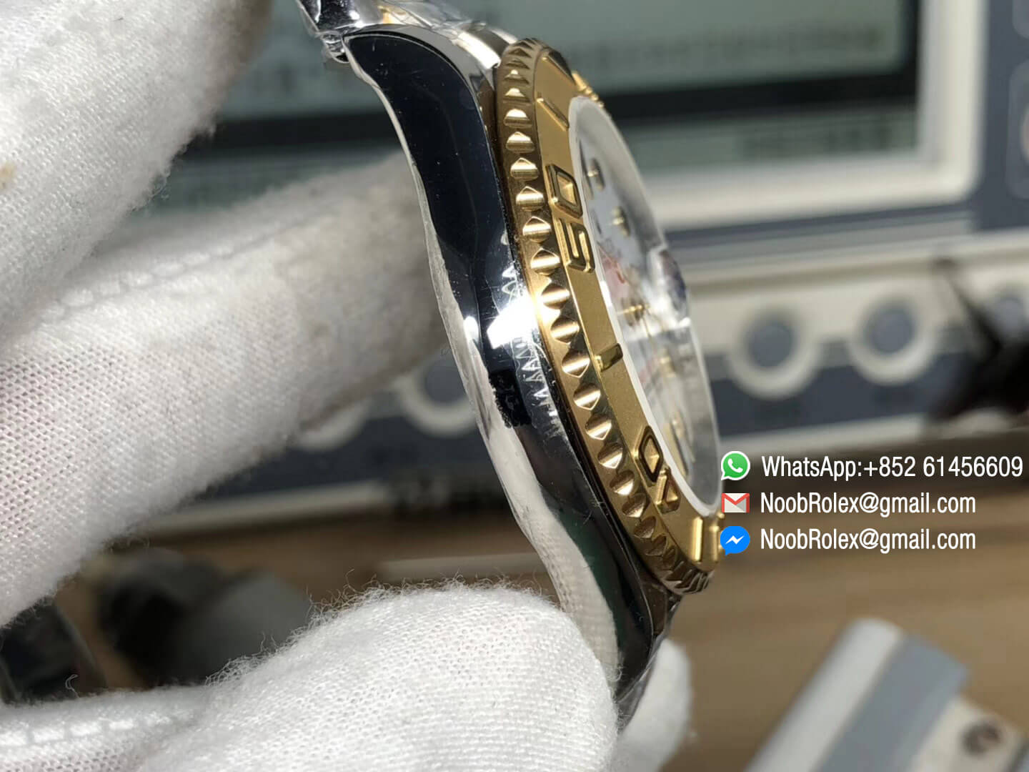 Yacht-Master 16623 White Dial on Steel & Yellow Gold Two Tone Bracelet Asian 2836 Movement JF Top Quality