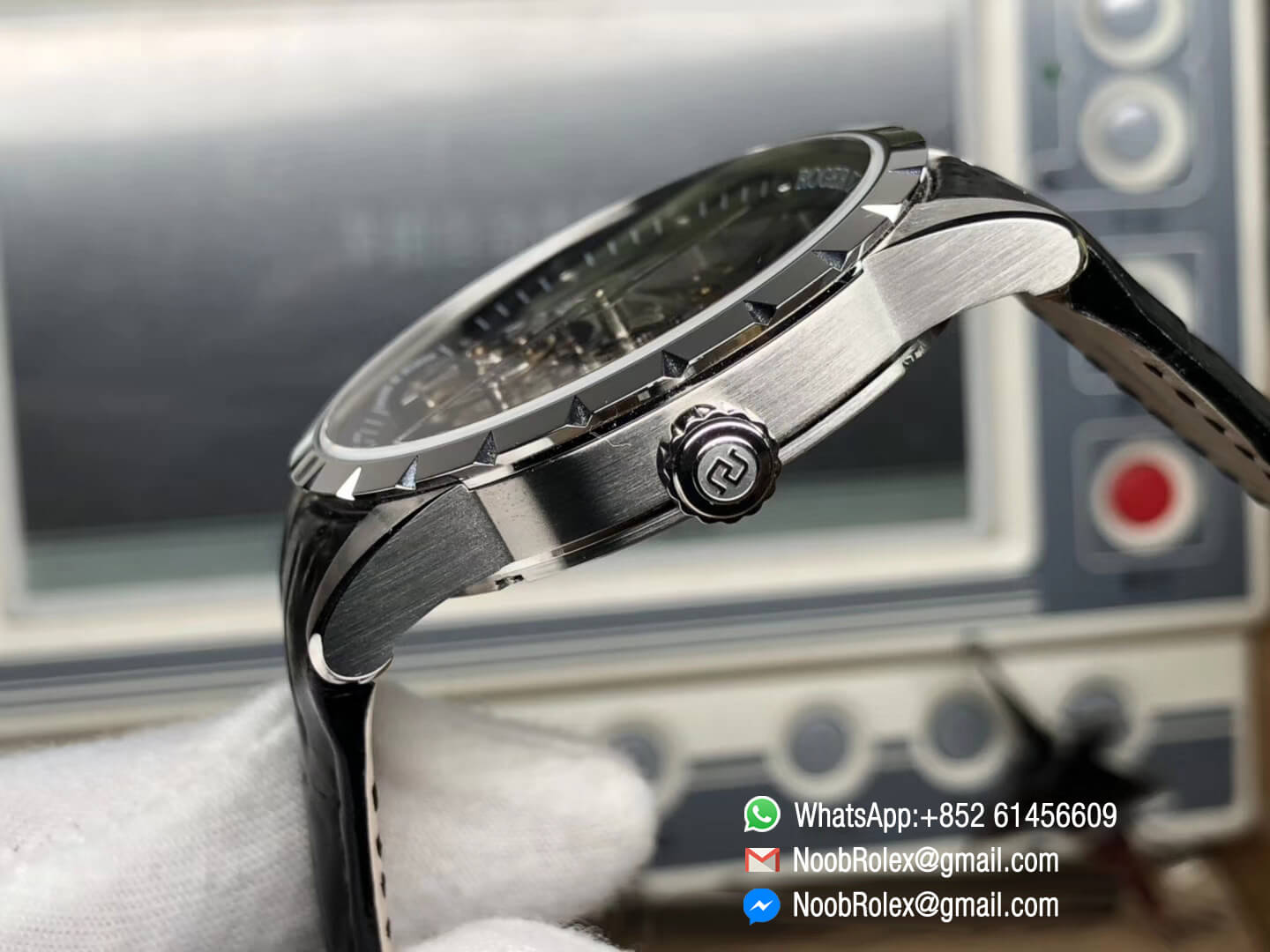 Excalibur Rddbex0393 Stainless Steel BBR Top Clone 2136 Tourbillon Movement Skeleton Dial on Black Leather Strap