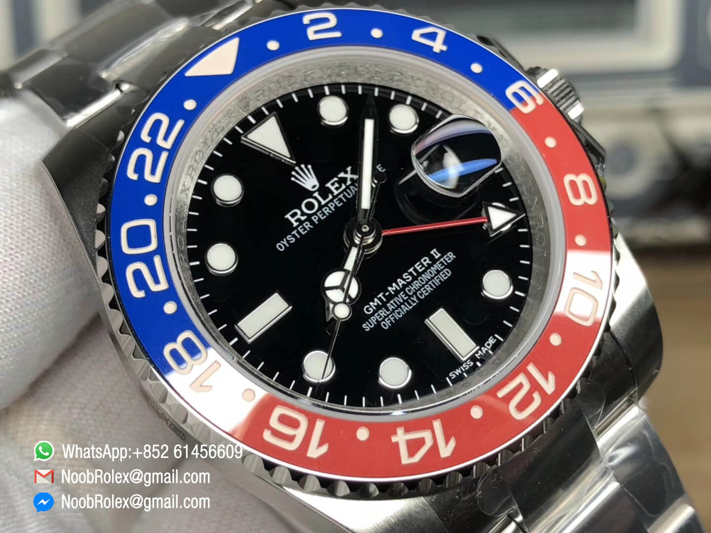 GMT Master II 116719 BLRO Two-colour Ceramic Bezel 316L Steel Case & Bracelet Black Dial DJF 2018 1:1 Best Edition A2836