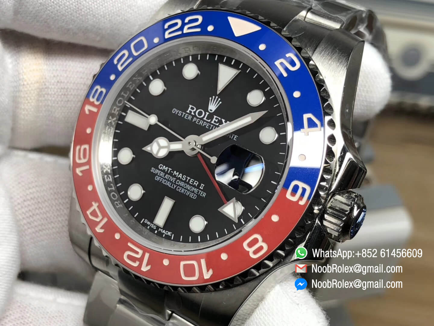 GMT Master II 116719 BLRO Two-colour Ceramic Bezel 316L Steel Case & Bracelet Black Dial DJF 2018 1:1 Best Edition A2836