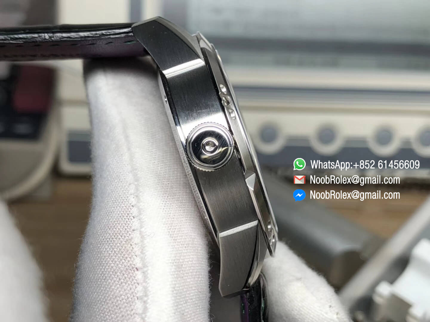 Russian Konstantin Chaykin Joker Stainless Steel Joker Dial Green Inner Bezel on Black Leather Strap NH35A Movement 2018 New