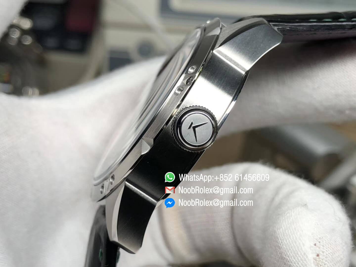 Russian Konstantin Chaykin Joker Stainless Steel Joker Dial Green Inner Bezel on Black Leather Strap NH35A Movement 2018 New