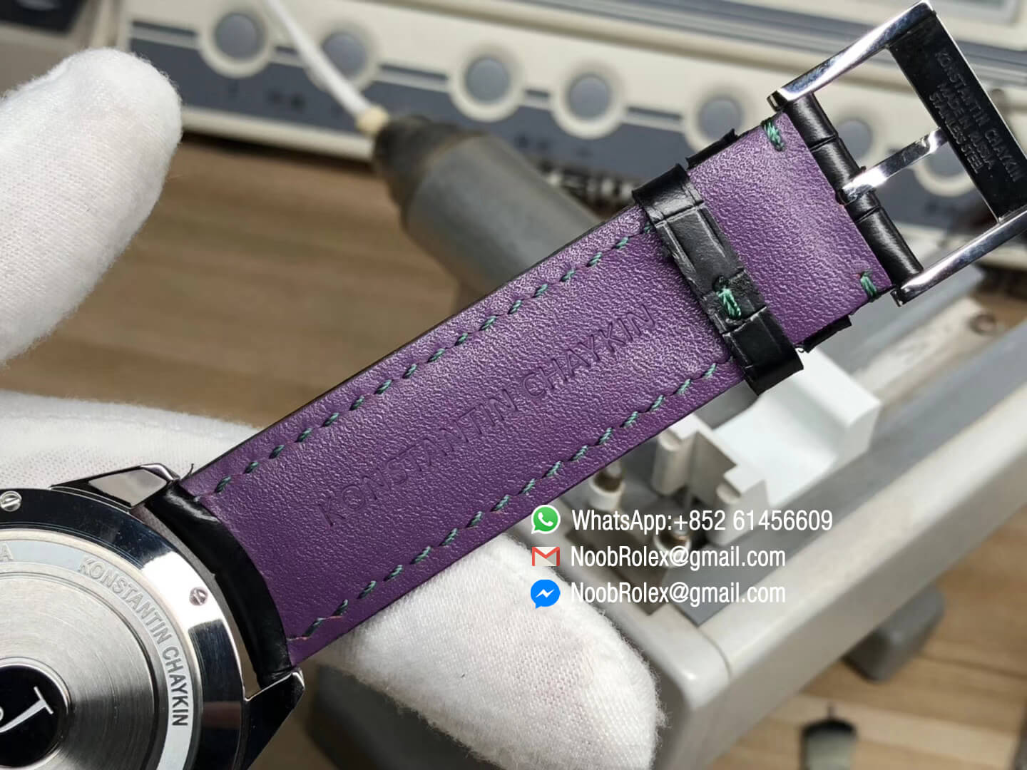 Russian Konstantin Chaykin Joker Stainless Steel Joker Dial Green Inner Bezel on Black Leather Strap NH35A Movement 2018 New