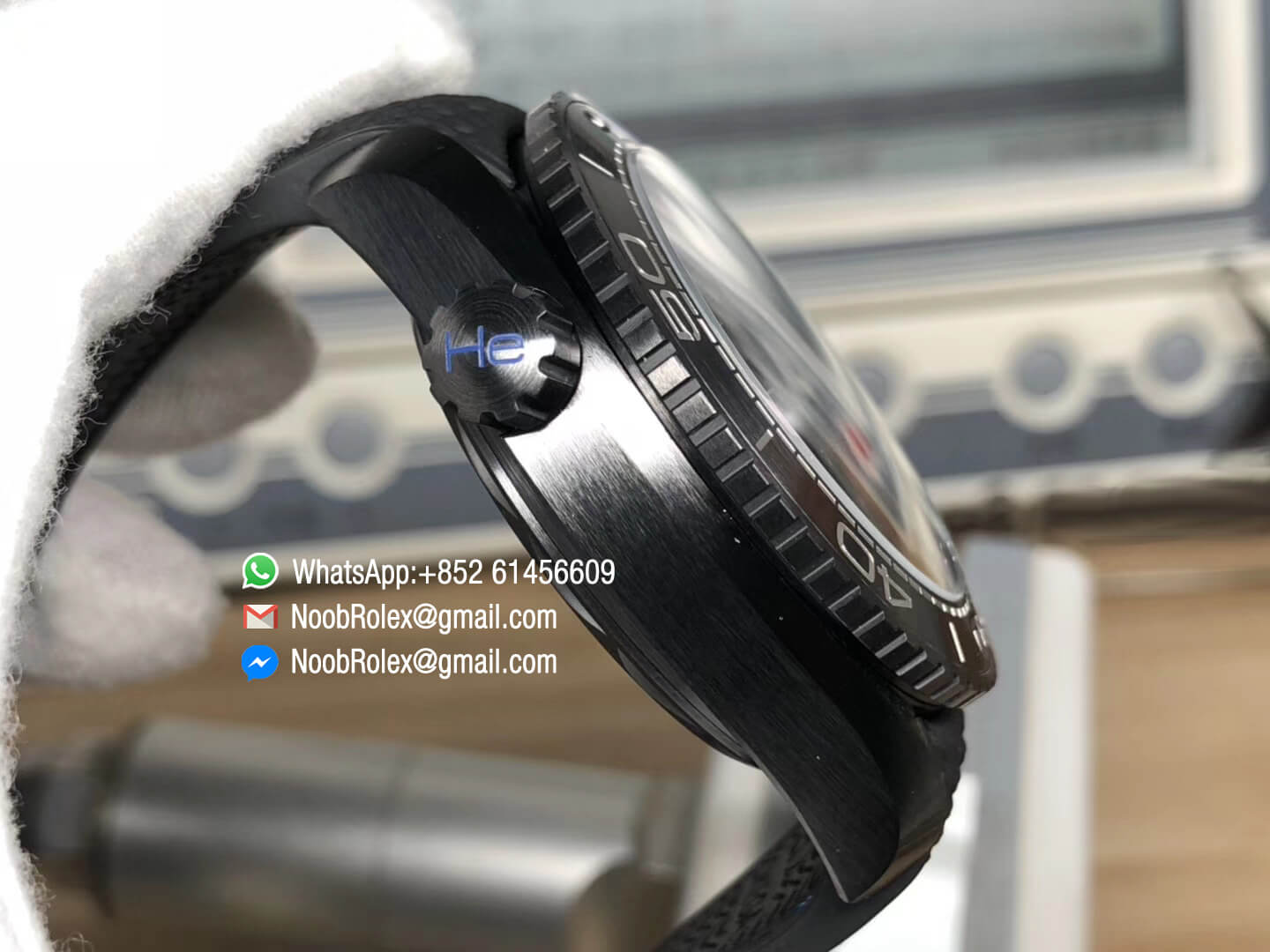 Planet Ocean 45.5mm Deep Black blue Real Ceramic Case Black Nylon Strap Super Clone Movement A8906 2018 VSF Best Edition