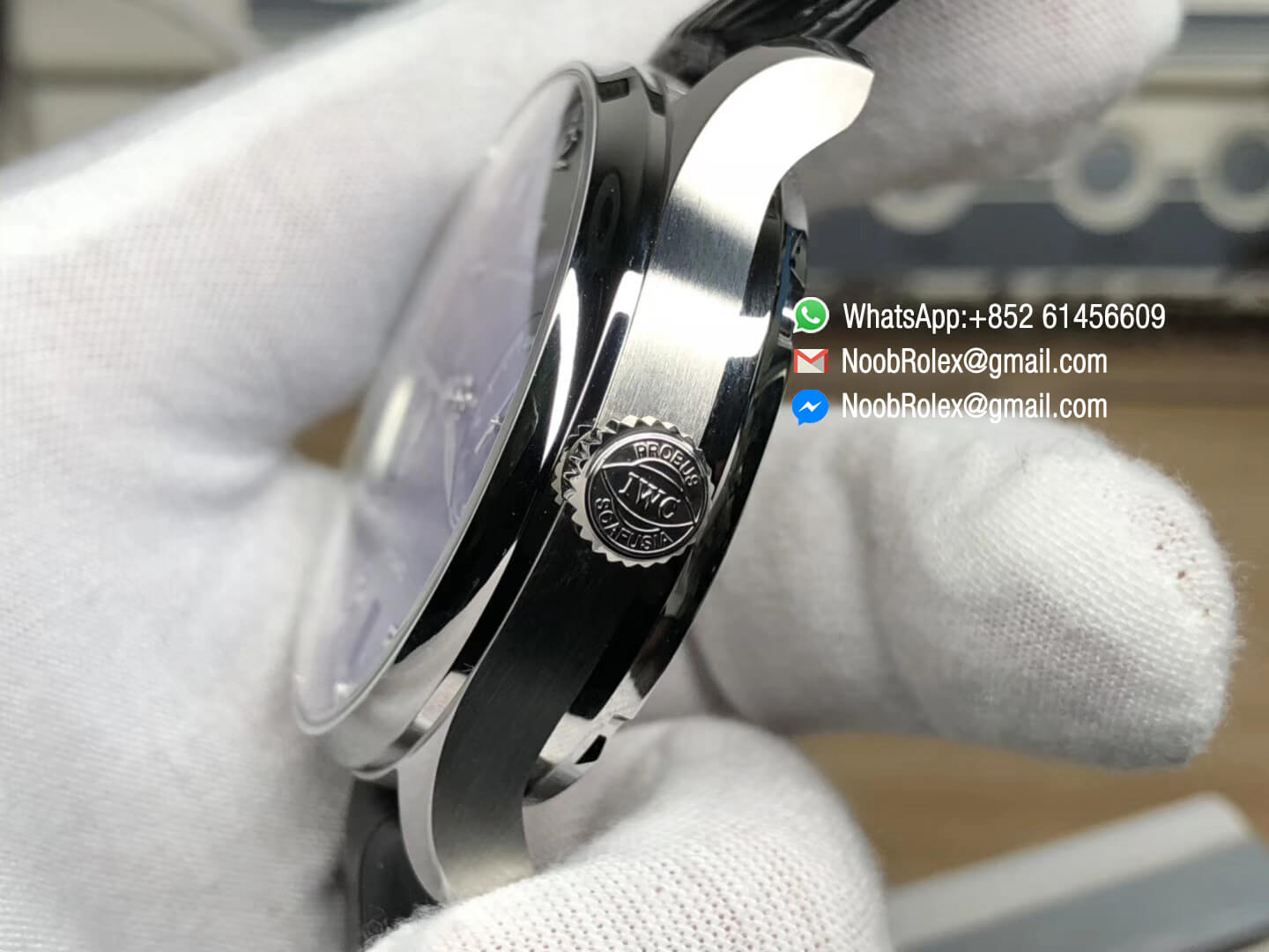 Portuguese Real Power Reserve Function IW500710 ZF 1:1 Top Rep Quality Blue Dial on Black Leather Strap A52010 V4