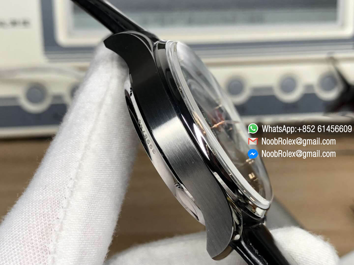 Portuguese Real Power Reserve Real Annual Calendar IW5035 Green Dial Yellow Gold Markers on Black Leather Strap A52850 YLF 1:1 Top Quality