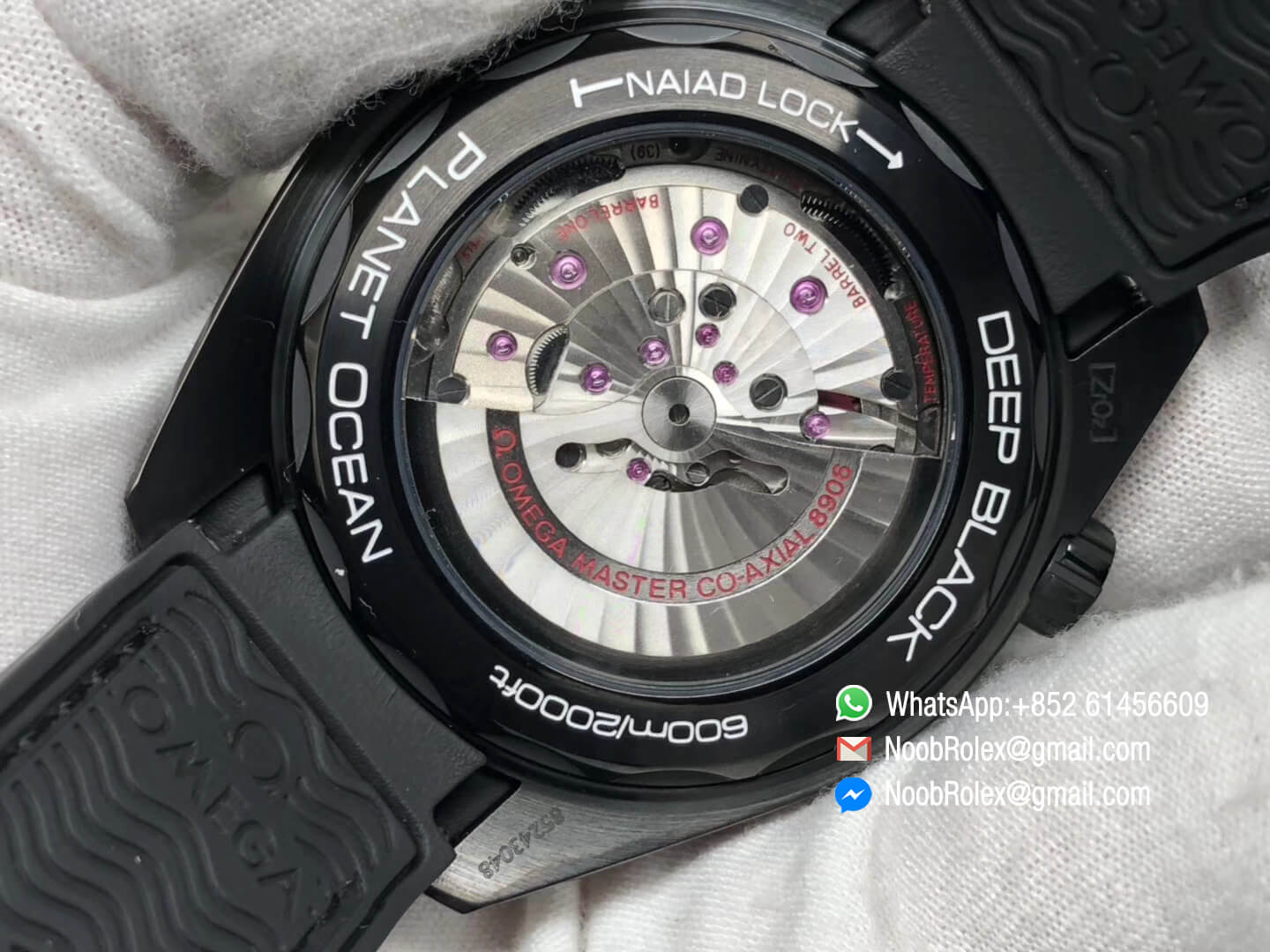 Seamaster Planet Ocean 600m GMT Watch DLC On Steel Ceramic Bezel "Deep Black" JHF 1:1 Best Edition 45.5mm 2016 On Black Nylon Strap A.8906