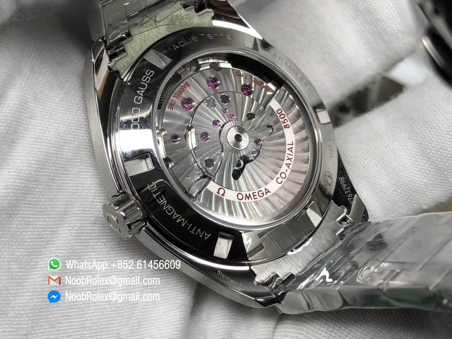 Aqua Terra 150M Stainless Steel Case & Bracelet Blue Wave Textured Dial Yollow Gold Hand A8500 VSF Super Clone 1:1 Watch