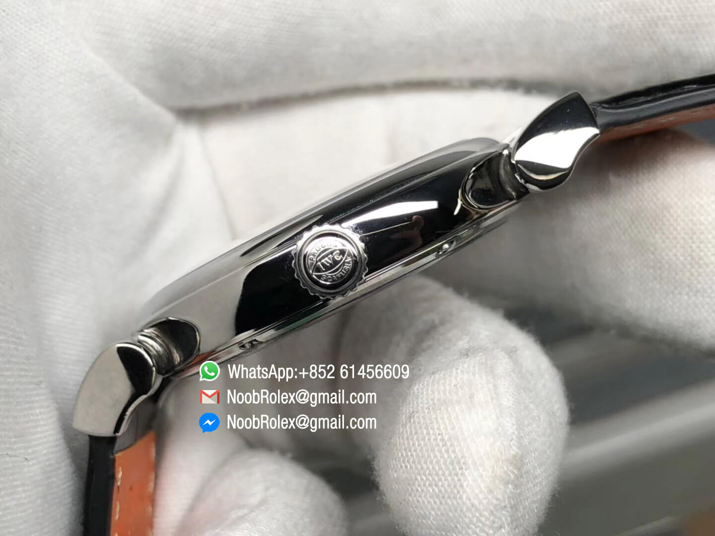 Da Vinci IW356602 Stainless Steel Case Gray Dial on Black Leather Strap Asian Clone 2892 Movement TW Factory 1:1 Best Edition