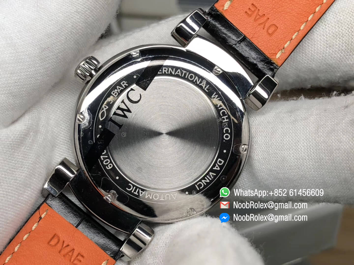 Da Vinci IW356602 Stainless Steel Case Gray Dial on Black Leather Strap Asian Clone 2892 Movement TW Factory 1:1 Best Edition