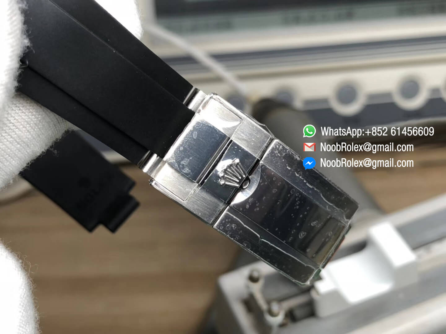 Daytona 116519 Panda Noob Top Clone Level Best Edition SA4130 Movement 904L Stainless Steel Case Gray & Black Dial on Black Rubber Strap