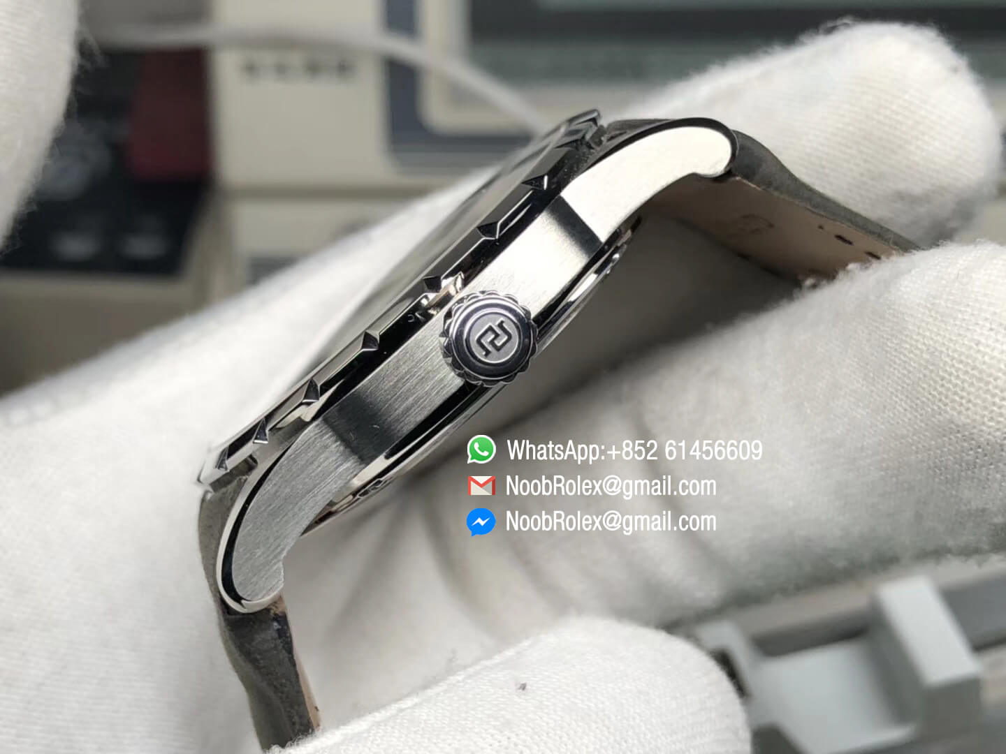 Excalibur 42mm Dbex0050 Stainless Steel Gray Dial on Gray Leather Strap A830 with Micro Rotor RD Factory 1:1 Top Clone Watch