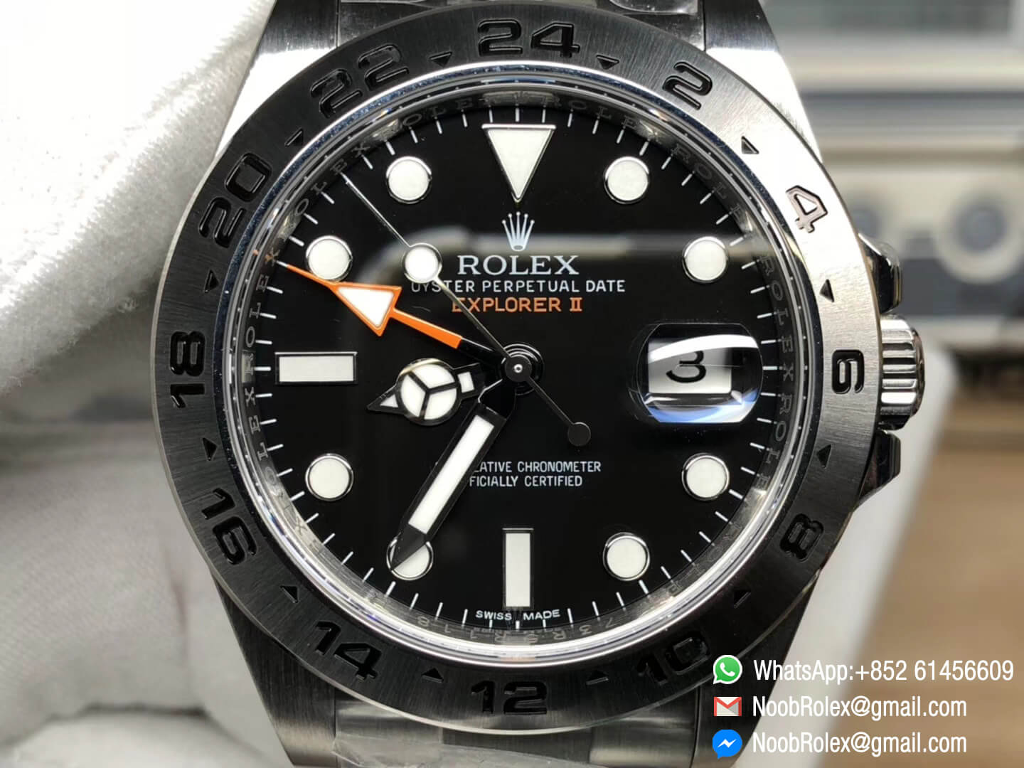 Explorer II 42mm 216570 Noob 1:1 Best Quality Edition Black Dial SA3187 Movement Correct Hand Stack & Same as Genuine