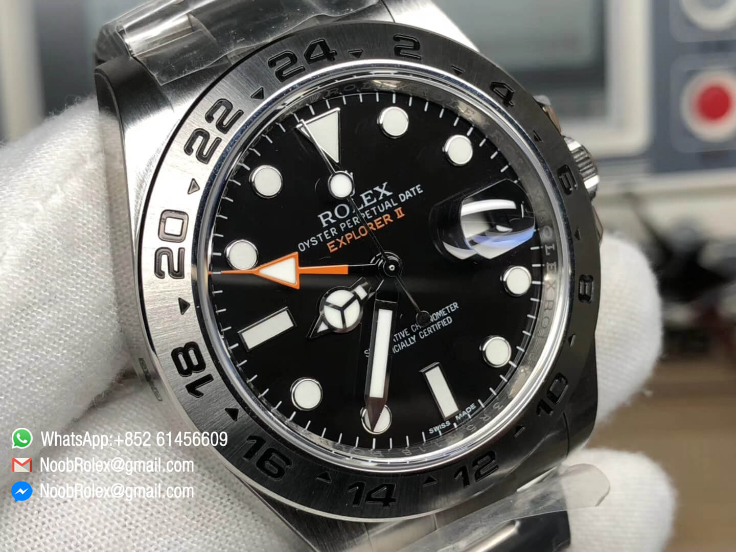 Explorer II 42mm 216570 Noob 1:1 Best Quality Edition Black Dial SA3187 Movement Correct Hand Stack & Same as Genuine