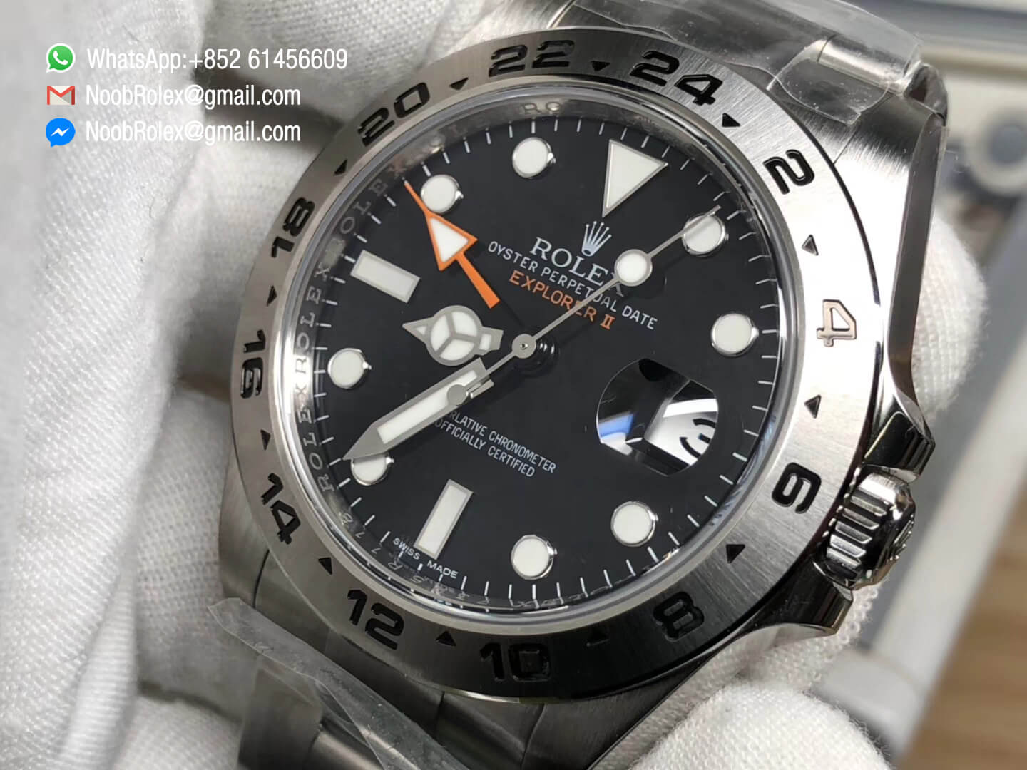 Explorer II 42mm 216570 Noob 1:1 Best Quality Edition Black Dial SA3187 Movement Correct Hand Stack & Same as Genuine