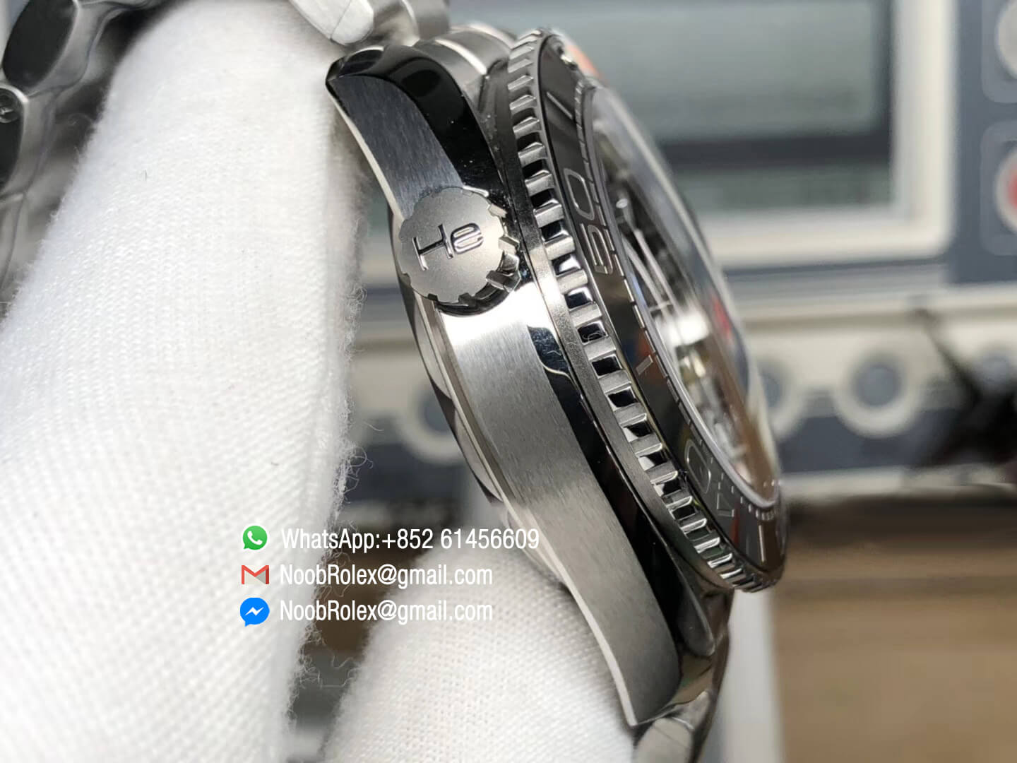 Planet Ocean Stainless Steel Case & Bracelet Black & Orange Bezel Black Dial Super Clone 8900 Movement VSF Best Fake Edition