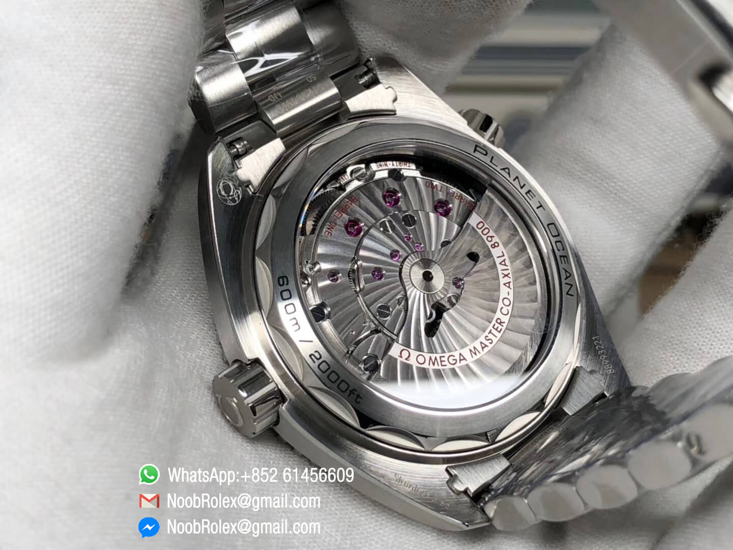 Planet Ocean Stainless Steel Case & Bracelet Black & Orange Bezel Black Dial Super Clone 8900 Movement VSF Best Fake Edition