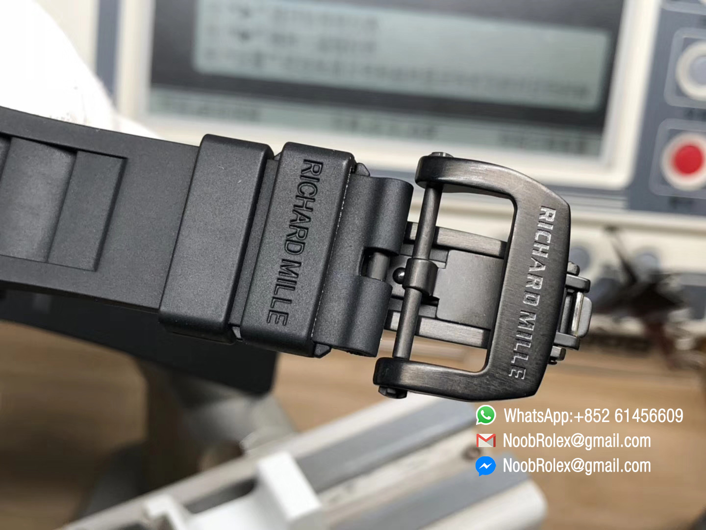 RM052 Titanium Case & Gold Skull Skeleton Dial Black Rubber Strap MIYOTA 8215 Movement