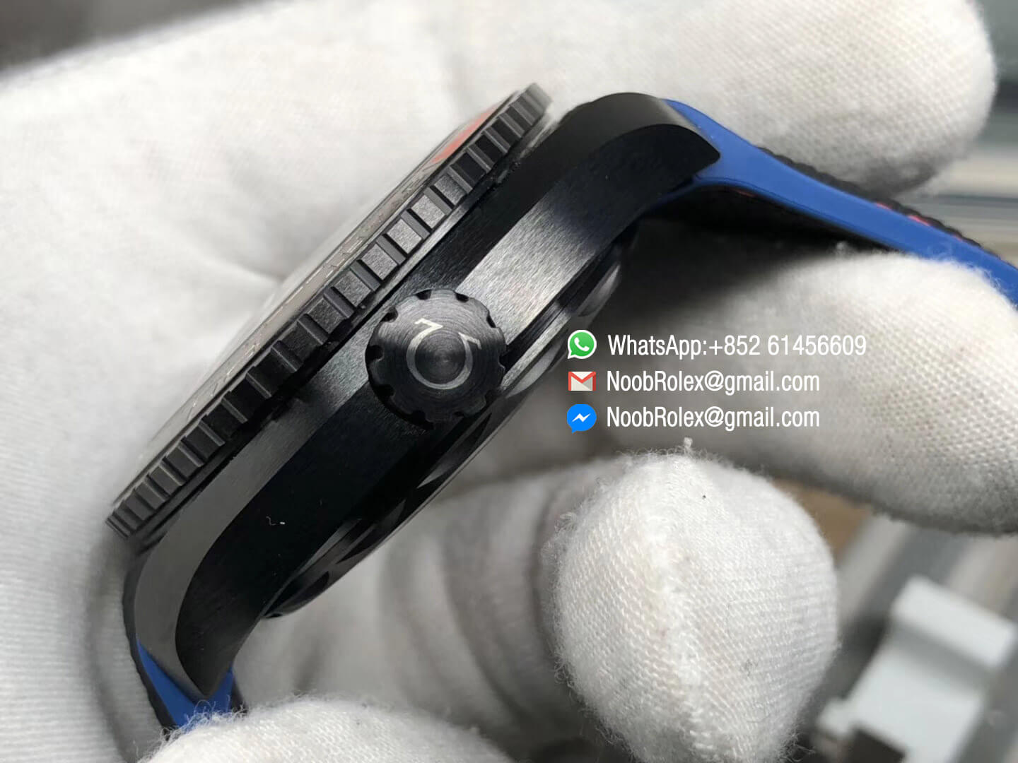 Seamaster Planet Ocean Ref:215.92.46.22.01.004 600m Real Ceramic Case and Bezel ETNZ "Deep Black" Black Nylon Strap A8906 Super Clone 45.5mm VSF 1:1 Best Fake Quality