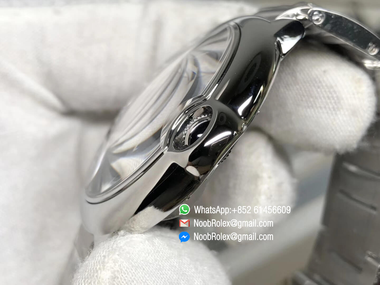 Ballon Bleu Watch W6920042 42mm Stainless Steel Black Dial with Roman Marker on Steel Bracelet Asian 2824 Movement