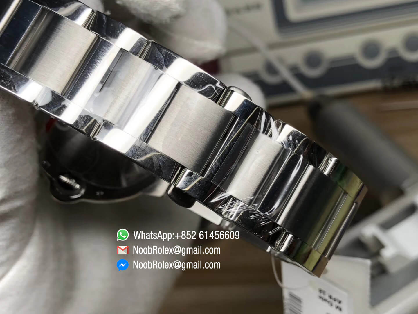 Ballon Bleu Watch W6920042 42mm Stainless Steel Black Dial with Roman Marker on Steel Bracelet Asian 2824 Movement