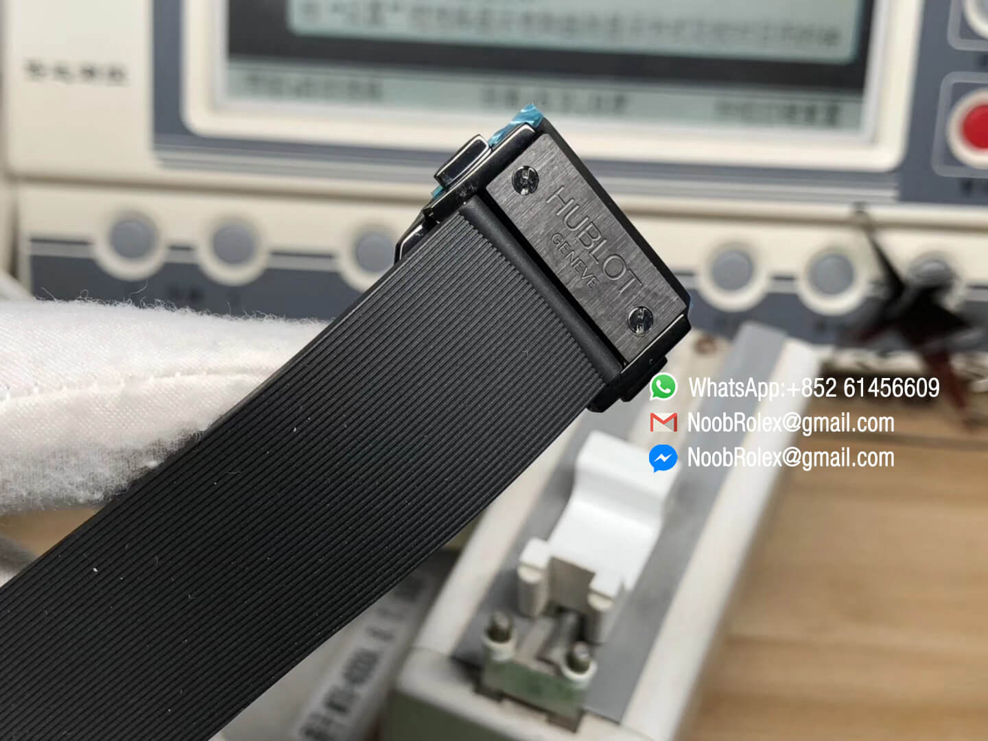 Big Bang Chronograph Watch Ceramic Case Titanium Bezel Black Dial On Black Rubber Strap HUB4100 1:1 Fake Best Edition