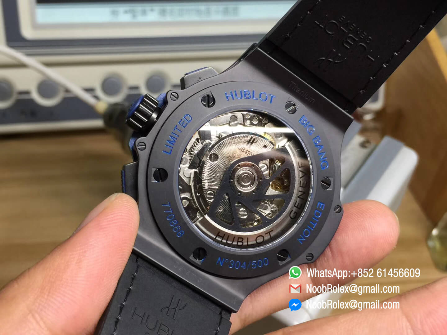 Hublot Big Bang Evolution Blue Magic Full Ceramic Case Blue Markers on Gummy Strap HUB4104 Top Lever Fake Quality