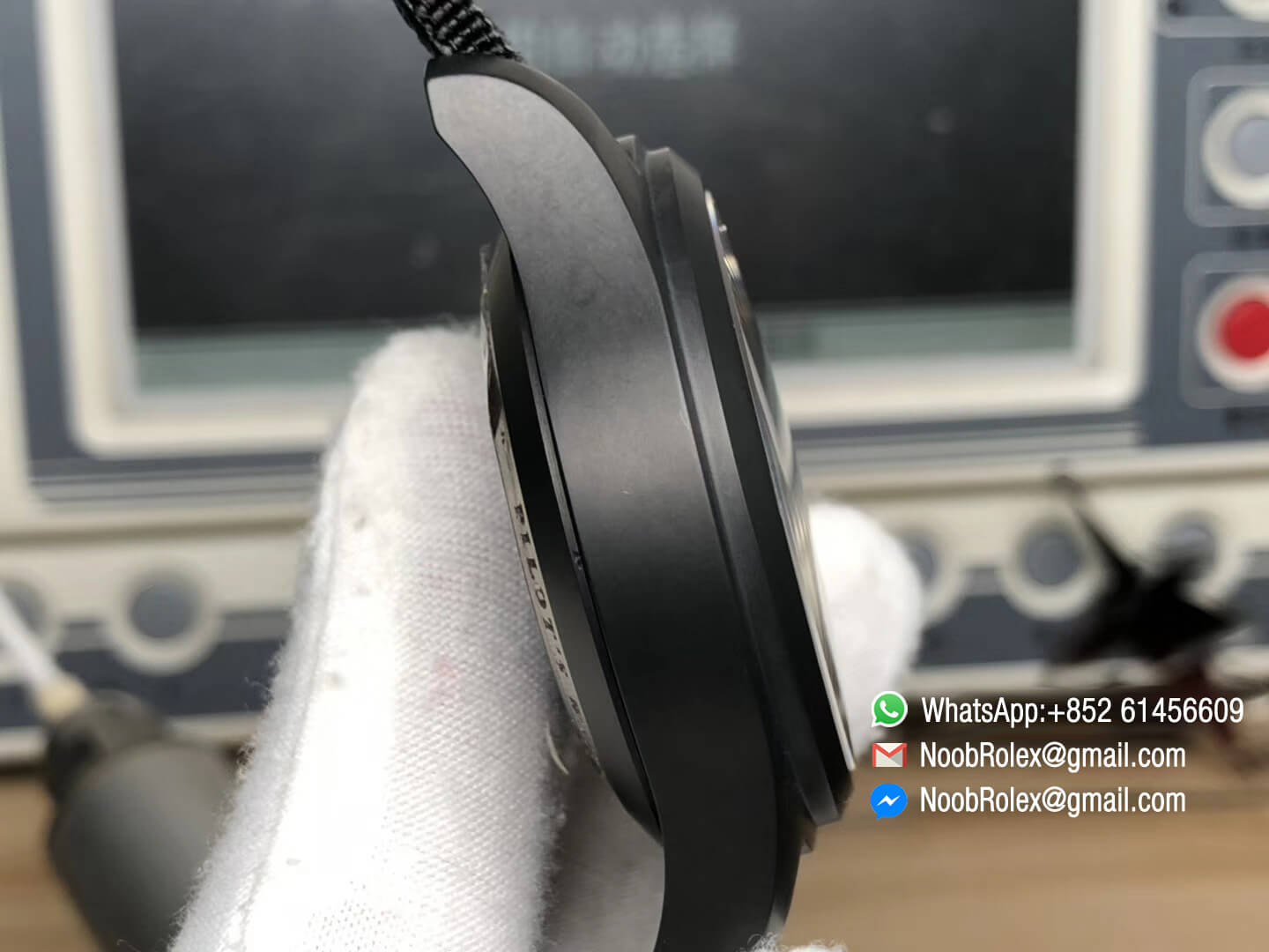 IWC Pilot Chronograph Watch IW388001 Real Ceramic Case on Black Nylon Strap A7750 ZF Best Fake Wristwatch