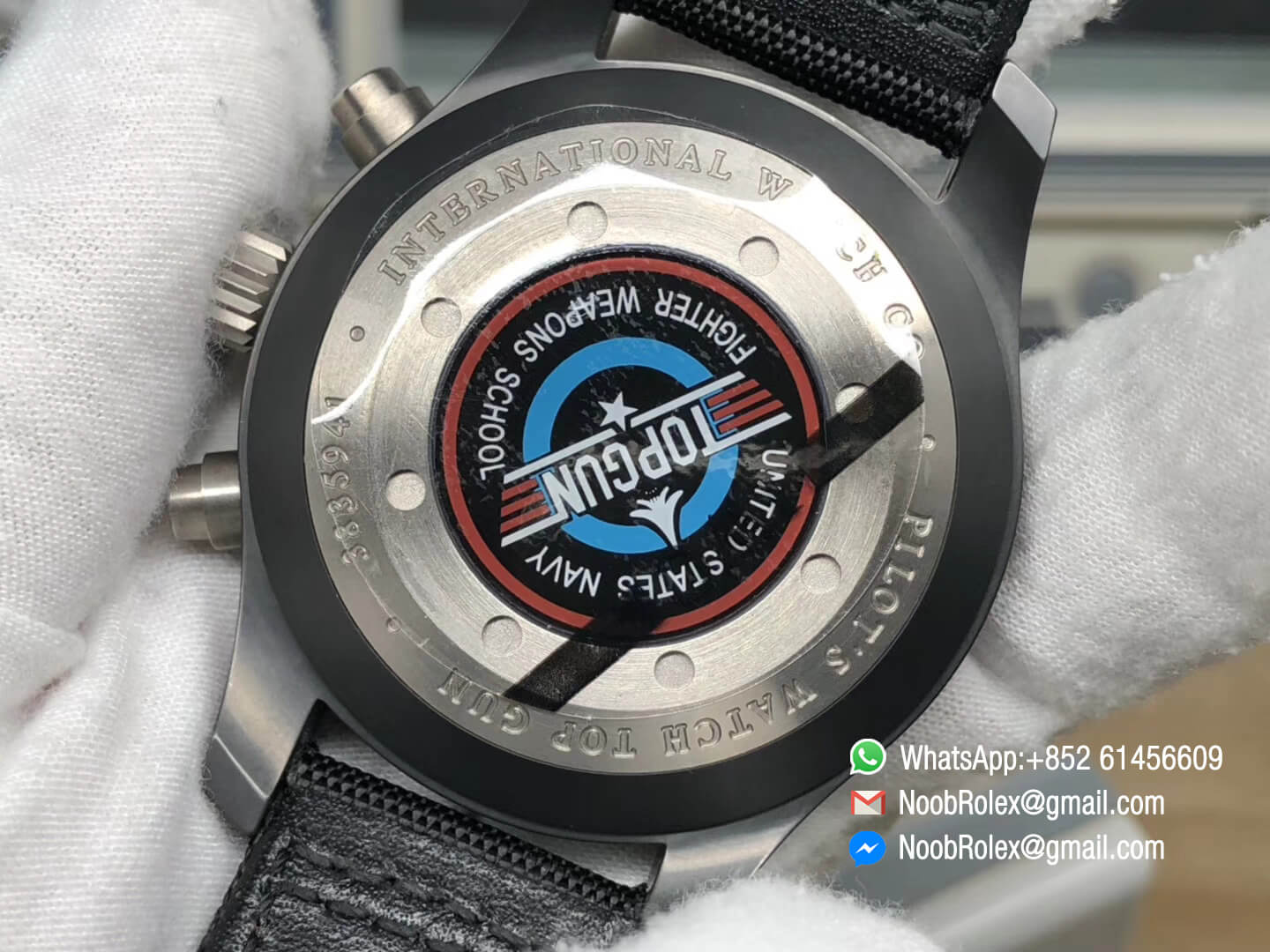 IWC Pilot Chronograph Watch IW388001 Real Ceramic Case on Black Nylon Strap A7750 ZF Best Fake Wristwatch