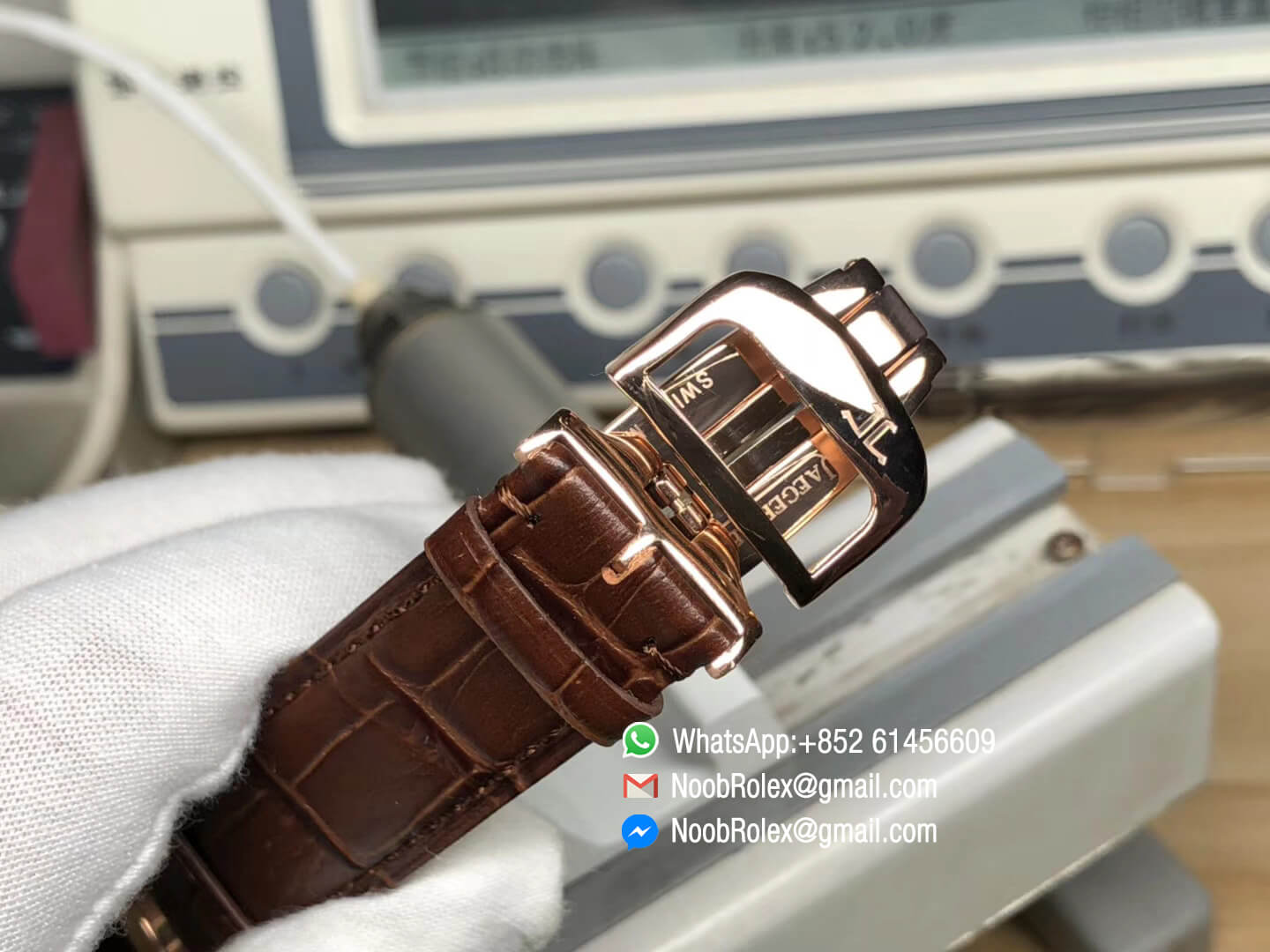 JL Luxury Brand Master Ultra Thin Rose Gold Cream Dial on Brown Leather Strap MIYOTA 9015 Movement