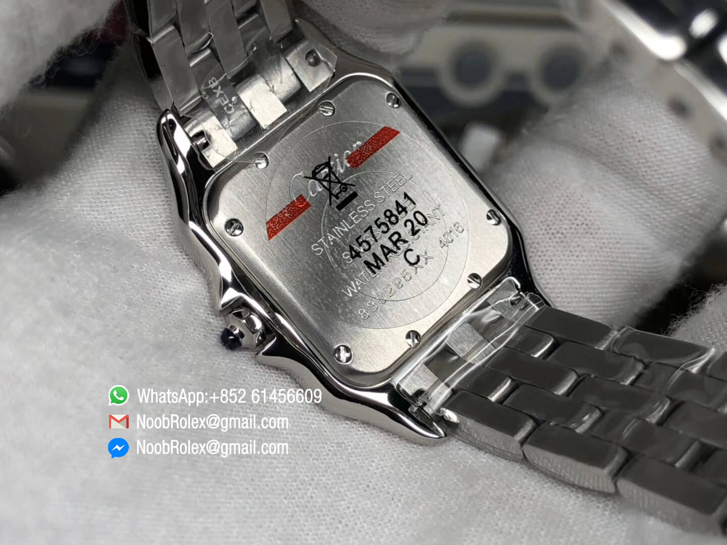 Panthère Secrete Ladies 27mm Stainless Steel Case White Dial on SS Bracelet Ronda Quartz K11 Replican Best Edition