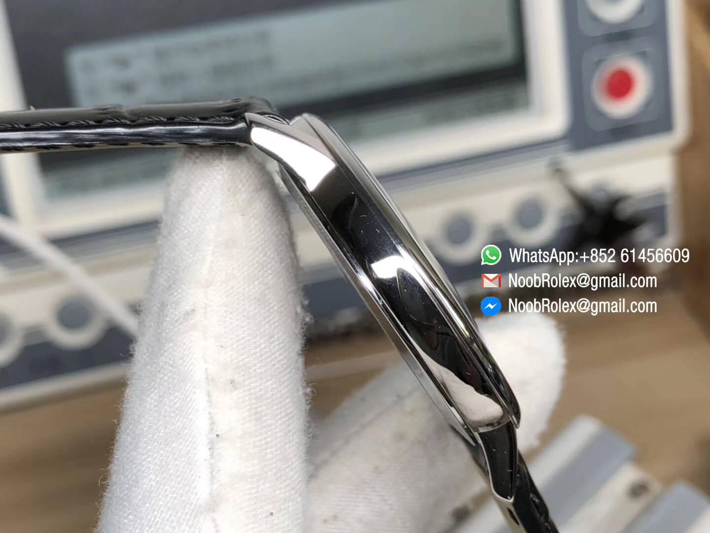 VC Patrimony 81180 Stainless Steel Case White Dial on Black Leather MIYOTA 9039 MKF Replica Best Edition