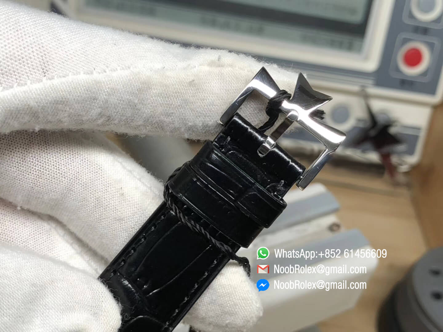 VC Patrimony 81180 Stainless Steel Case White Dial on Black Leather MIYOTA 9039 MKF Replica Best Edition