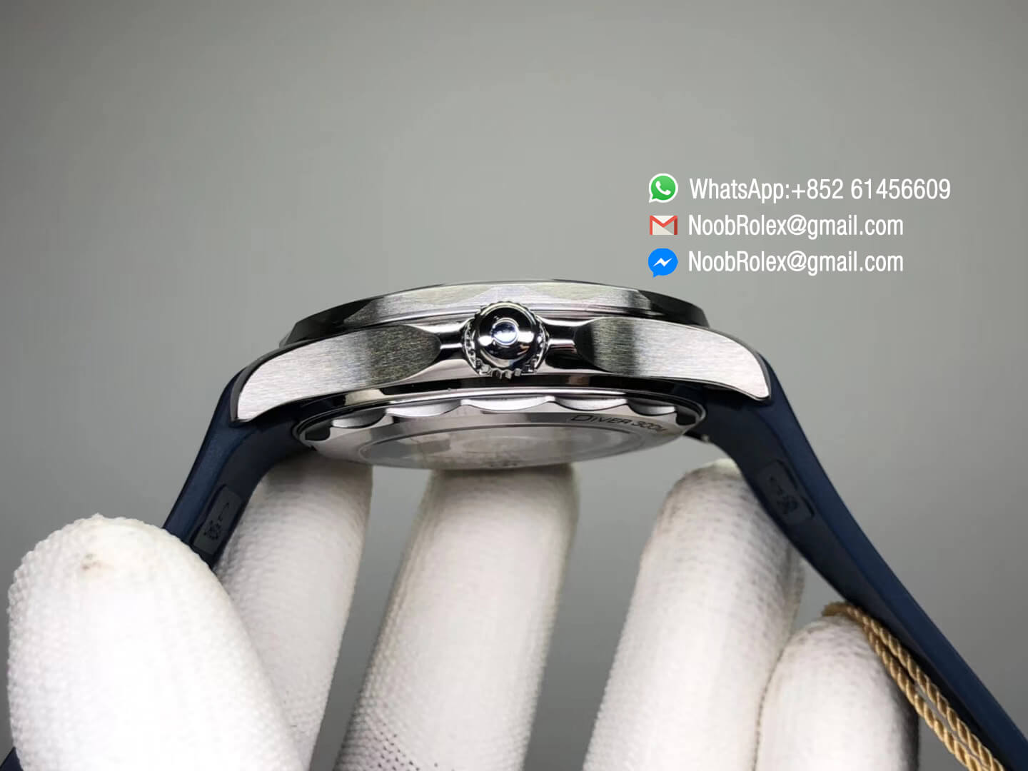 2018 Seamaster Diver 300M Blue Ceramic Bezel Blue Dial on Blue Rubber Strap A8800 Black Balance Wheel VSF 1:1 Best Edition V2