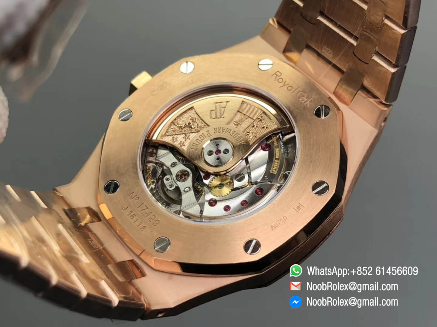 AP Royal Oak 41mm 15400 Rose Gold Case & Bracelet Silver Textured Dial A3120 JF 1:1 Best Edition V5