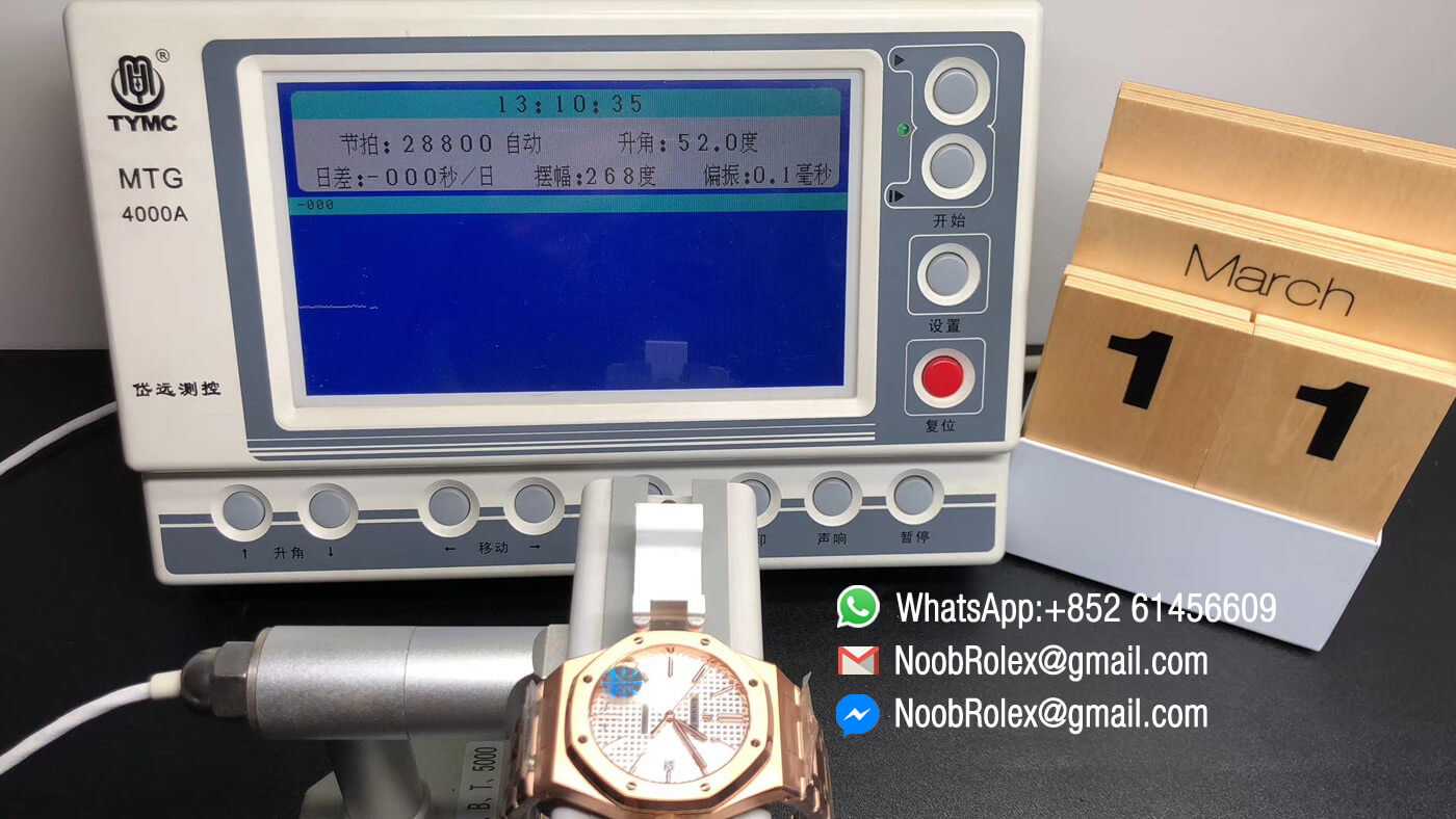 AP Royal Oak 41mm 15400 Rose Gold Case & Bracelet Silver Textured Dial A3120 JF 1:1 Best Edition V5