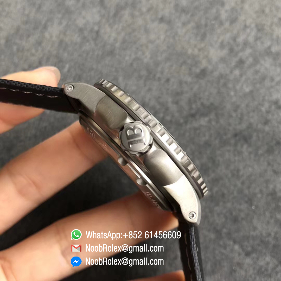 Blancpain Fifty Fathoms Watch Grande Date Blue Titanium Case Blue Dial on Sail-canvas Strap A6918B Movement HGF Best Edition