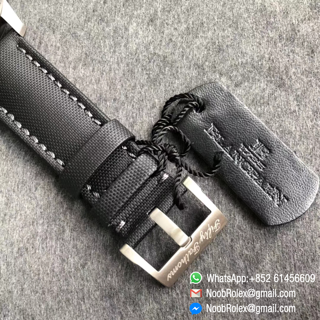 Blancpain Fifty Fathoms Watch Grande Date Blue Titanium Case Blue Dial on Sail-canvas Strap A6918B Movement HGF Best Edition