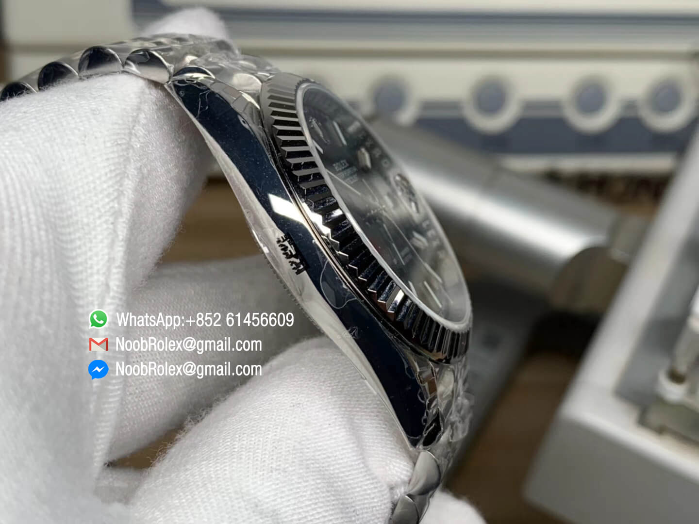 Rolex DateJust 41 126334 Noob Factory 1:1 Best Edition Fluted Bezel Gray Dial Stick Markers on Stainless Steel Case & Jubilee Bracelet A3235