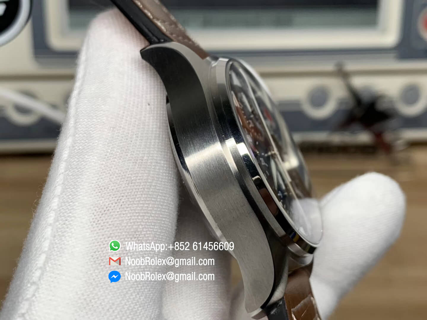 Pilot Chronograph Watch IW377714 Le Petit Prince Edition 2016 SIHH Stainless Steel Case on Brown Leather Strap A7750 ZF Best Edition