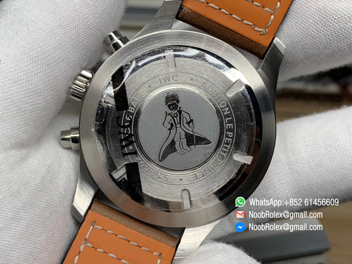 Pilot Chronograph Watch IW377714 Le Petit Prince Edition 2016 SIHH Stainless Steel Case on Brown Leather Strap A7750 ZF Best Edition