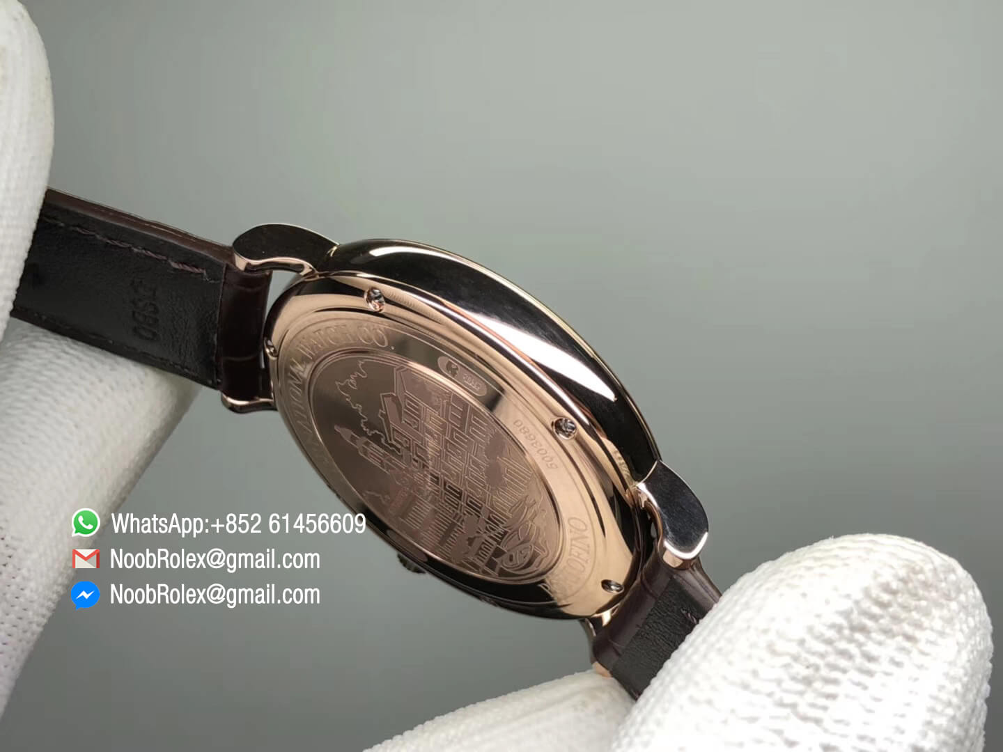 IWC Portofino Automatic Watch IW356504 Rose Gold White Dial on Brown Leather Strap MIYOTA 9015 MKS Factory 1:1 Best Edition V5