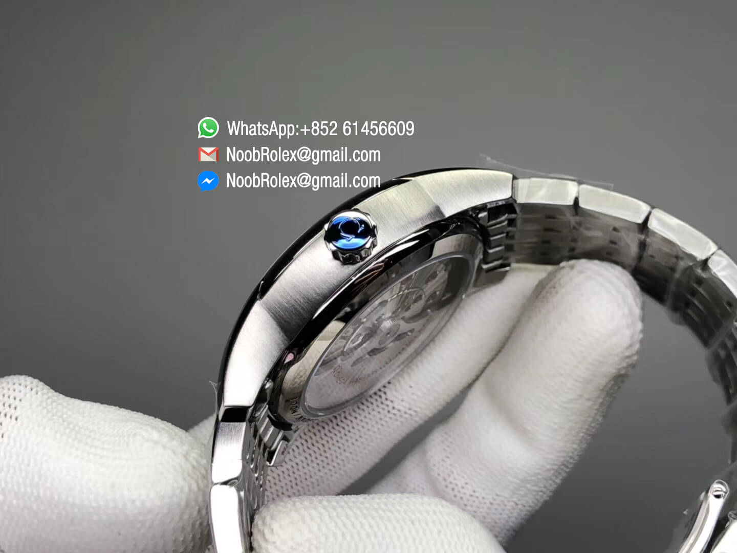 De Ville Co-Axial Watch 41MM Stainless Steel Case Blue Dial A8500 SSS Factory Best Quality Copy